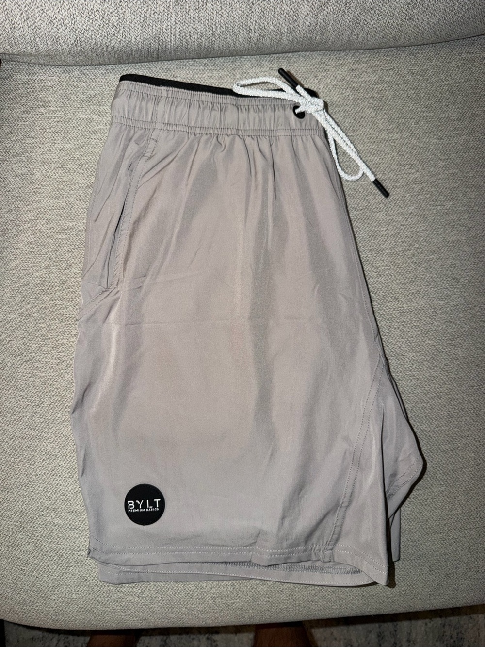 BYLT Basics Men's Light Gray Athletic Shorts with Drawstring Waist
